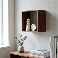 Vægkasse i sort egetræ